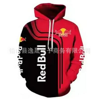 2026 Men's Red Bull 3D Print Casual Sports Hoodie