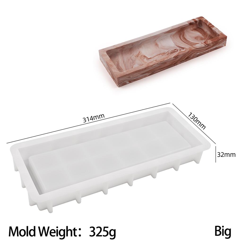 Rectangle Storage Tray Silicone Mold DIY Coaster Making Plaster Resin Concrete Jewelry Plate Casting Molds Home Decor Supplies