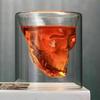 Skull Head Glass Beer Mug With Double Layer High Borosilicate For Home Bar Use