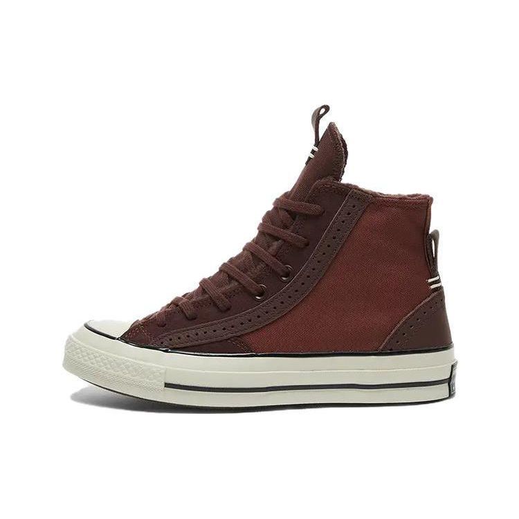 Converse Chuck 70 Perfed Overlays Trendy Comfortable Durable Warm High-Top Canvas Shoes Unisex Sneakers Red A08179C