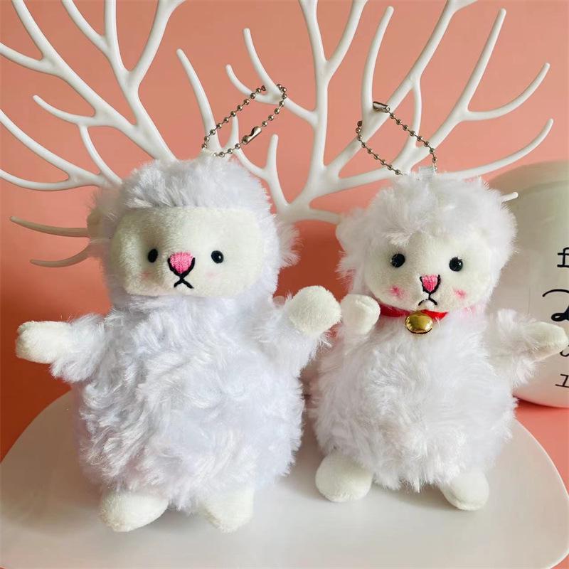 2024 Trendy Japanese Style Cute Doll Plush Keychain - Little Lamb Design