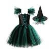 Halloween-Kleid Kostüm-Set für Mädchen für Auftritte, Tanzaufführungen und Partys