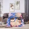 Soft Cozy Throw Blanket Picnic Konata izumi L-Lucky S-Star Blanket  Flannel Bedspread For Sofa Home Print Sofa Bed Cover