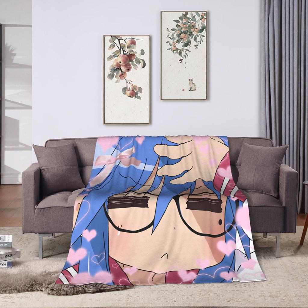 Soft Cozy Throw Blanket Picnic Konata izumi L-Lucky S-Star Blanket  Flannel Bedspread For Sofa Home Print Sofa Bed Cover