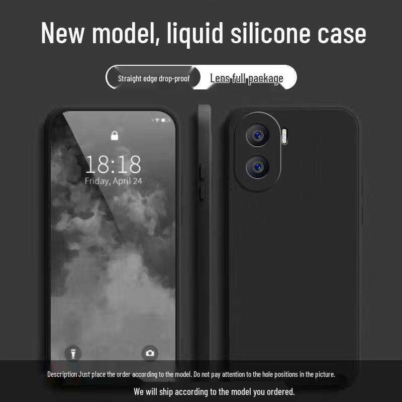 Honor X40i Solid Color Liquid Case: Full-Coverage, Anti-Fall, Soft Shell