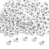 100 stk Bokstavperler Runde bokstavperler Alfabetsperler Akrylperler DIY-smykkefremstilling Armbånd Halskjede Tilbehør
