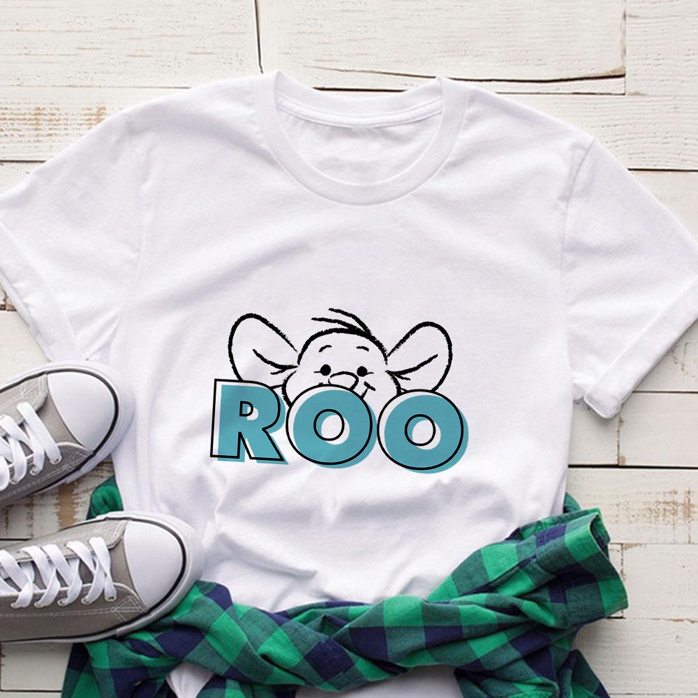 Disney Winnie The Pooh T-Shirt Cartoon Graphic T Shirts Women's Short Sleeve Summer Casual Tops T-shirt Aesthetic Harajuku Tees