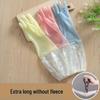 Extra Long Waterproof Dishwashing Gloves for Kitchen and Laundry, Jelly Color PVC
