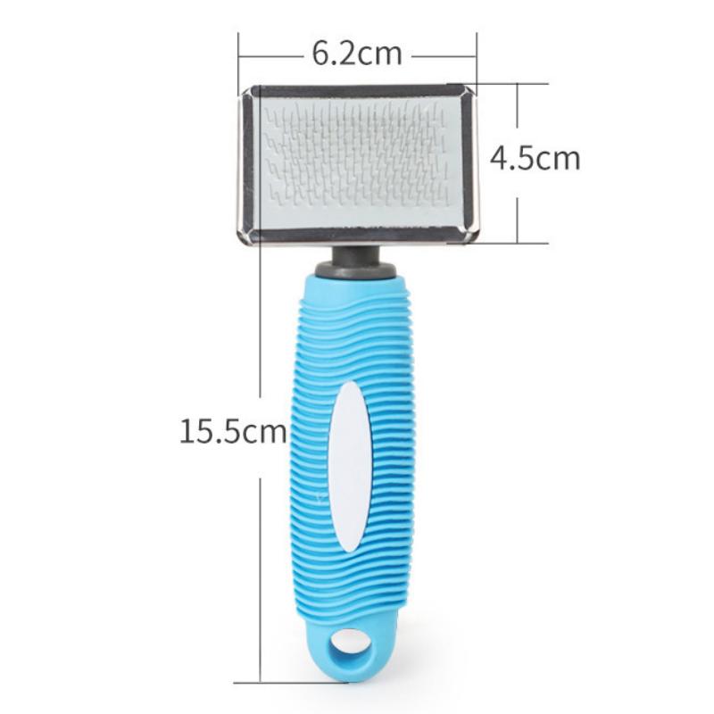 Cat Comb Silicone Cat Brush Massage Pet Hair Remover Stainless Steel Combs for Cats Pet Grooming Comfortable Handle Dog Brush