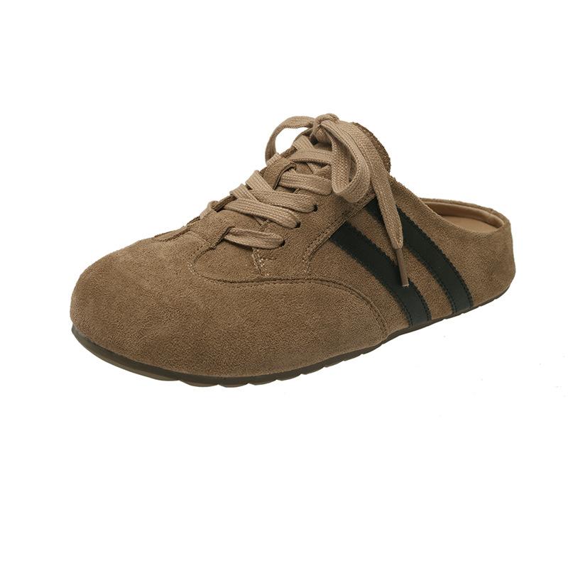 

Толстая подошва полутапочки мешок голова женская летняя одежда 2025 новые полутапочки супер огонь досуг спорт мораль тренировка одиночные туфли 40