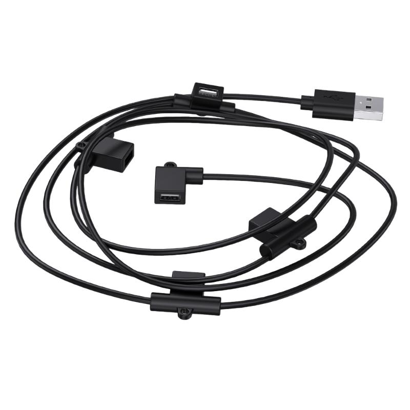 

USB Charging Cable Extension 2.4 Meter 5 Outputs Connect Multiple Devices Like Lights Fan Cameras 1