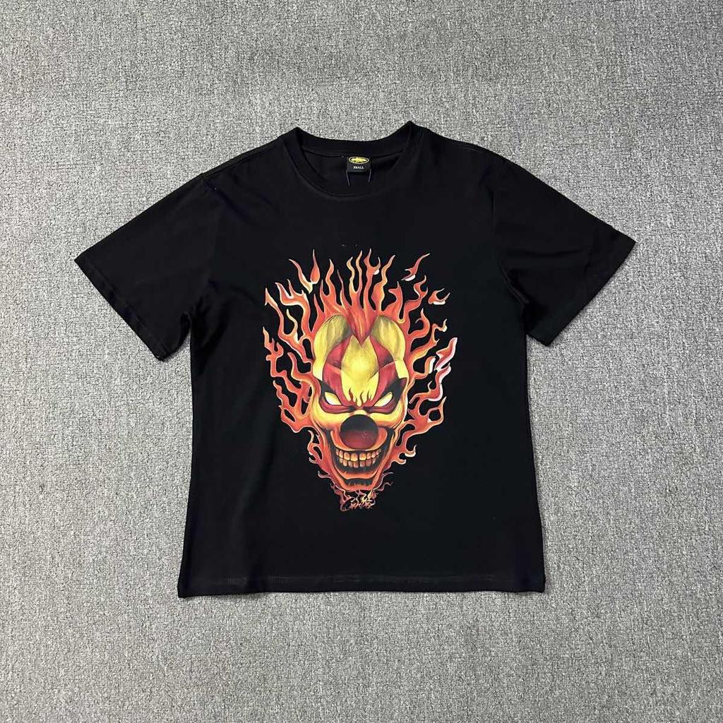 ZYLLO Amerikanische High Street Liebesbrief-Print Kurzarm Locker Lässig Retro Paar T-Shirt Trendiges Herren Rundhals Oberteil