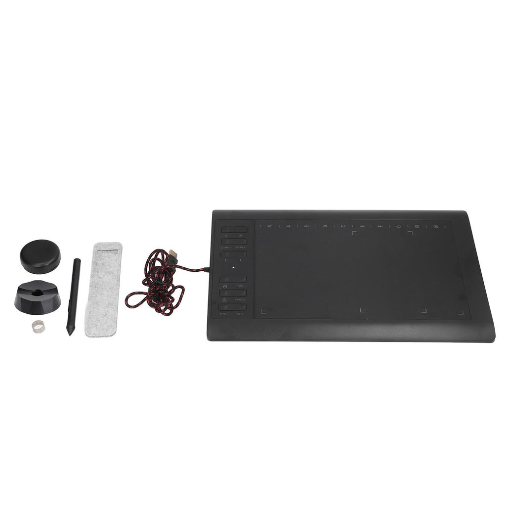 Graphics Drawing Tablet 233PPS 5080LPI 8192 Level Pressure Sensitivity Graphics Tablet for Desktop