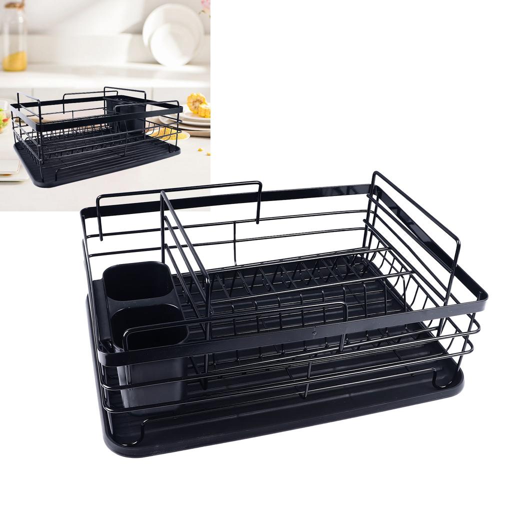 Dish Drying Rack Detachable Utensil Cup Rack Dish Drainer Space Saving Kitchen Counter Dish Racks fo
