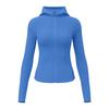Juyitang Women's Slim Fit Hooded Sports Jacket with Pockets - New Style, Breathable & High Elastic