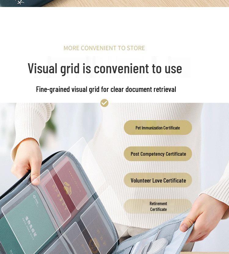 Multi-Functional Oxford Cloth Document & Storage Bag for Men and Women