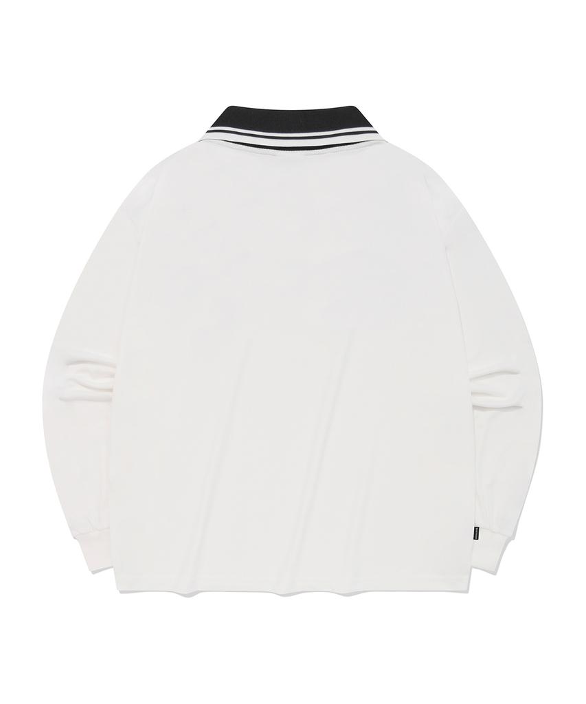 SAINTPAIN Sp Heart Logo Emblem Collar Jersey - White