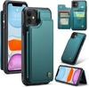 IPhone Wallet Protective Case with Card Holder, RFID Shielding, Men's and Women's Shock-absorbing Leather Bracket, Durable Protective Phone Case