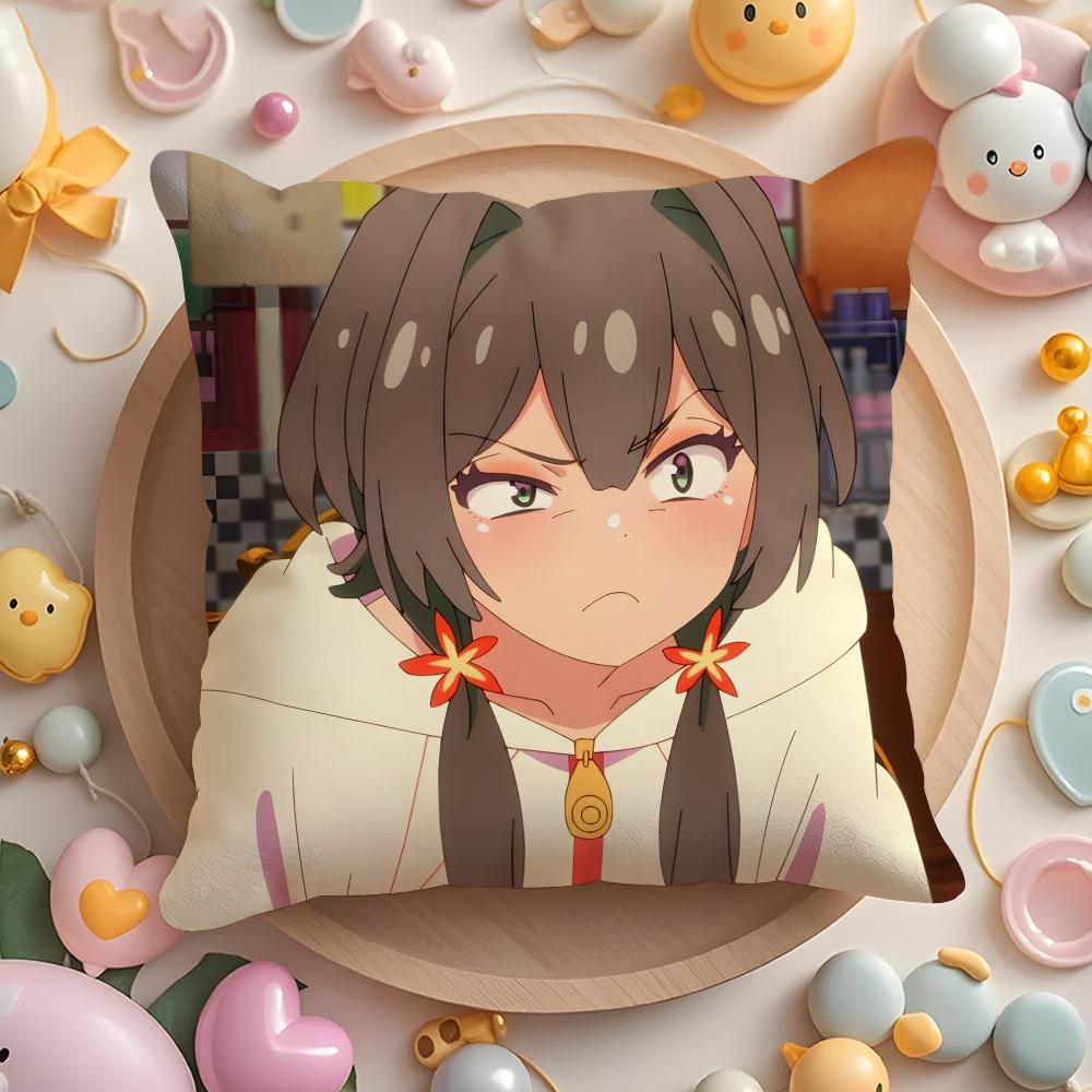 M-Mayonaka animePunch Cushion Cover Home & Car Multi-Scene Pillow Cover - Reversible, Soft & Durable for Daily Use