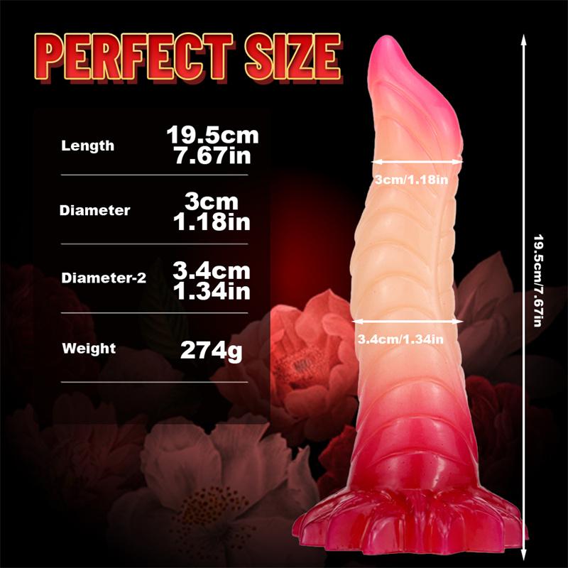 Mysterious Snake New Super Simulation Makeup Phallus Shaped Anal Plug Gradient Color Fake Penis Female Masturbator
