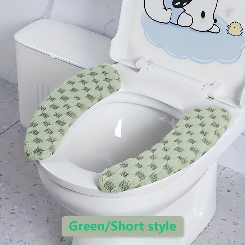 Thick and Warm Toilet Seat Cushion Cover - with Sticky Toilet Seat Cushion - Washable and Reusable Mat for Winter