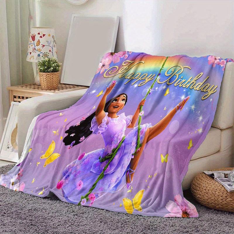 1pc Princess Printing Blanket - Soft, All-Season Throw for Living Room, Bedroom,Personalized Gift with Adorable Cartoon Design