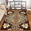 Tappeto Floreale Vintage con Intricati Motivi Marroni e Multicolore Adatto per l'uso come antiscivolo per soggiorno camera da letto divani