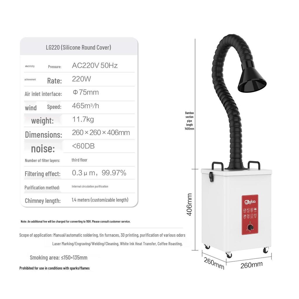 Laser Soldering Fume Purifier & Desktop Smoke Extractor Device