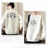 Men's Round Neck Hoodie, New Style: Spring, Autumn & Winter, Plus Velvet, Long Sleeve, Youth & Big Kids Trendy T-shirt