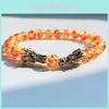 Wholesale Couple Style Bracelet With Volcanic Stone White Turquoise And Yellow Crystal