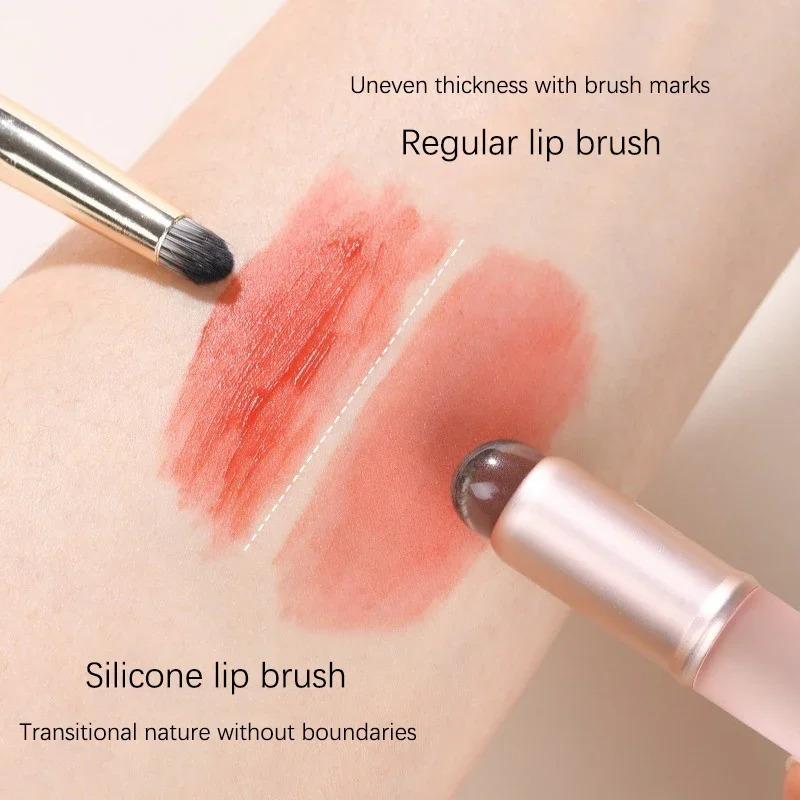 Cover Lip Mask Applicators Lip Gloss Brush Lipstick Brush Makeup Beauty Tool Mini Silicone Lip Brush Concealer Brushe With