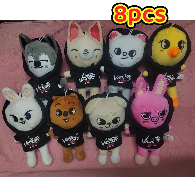 Plush Toys Stray Kids Cartoon Stuffed Animal Plushies Doll Kawaii Companion for Adult Fans Leeknow Hyunjin Gift