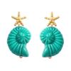 Summer Vacation Atmosphere Creative Design Conch Starfish Shell Earrings Fashionable Versatile Women's Models