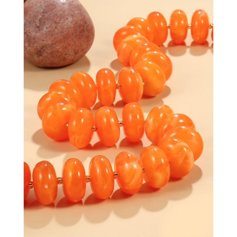 Collana Colorata Esagerata con Perline alla Moda per Donna Design di Nicchia Collana Impilabile Versatile