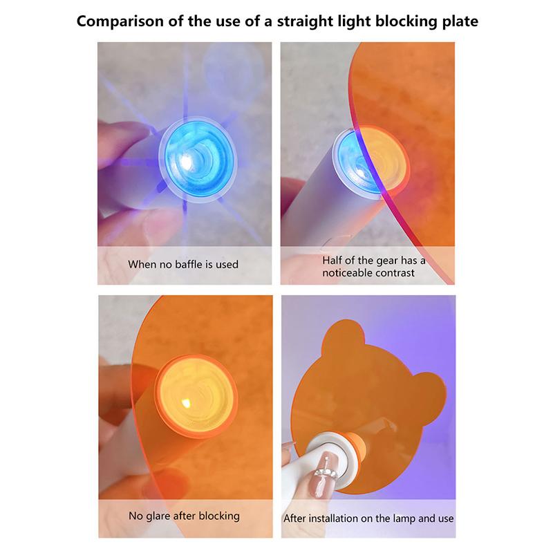 Nail Beauty Salon Devices Acrylic Light-Blocking Baffle For Straight-Shaped Nail Uv Lamp Protective Goggles Anti-Blue-Light