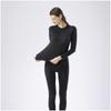 Mizuno Breath Thermo Medium Thickness for Crew Neck Long Sleeve Size M Underwear, Heat-Generating Innerwear, Active, Shirt, Women's, Black,