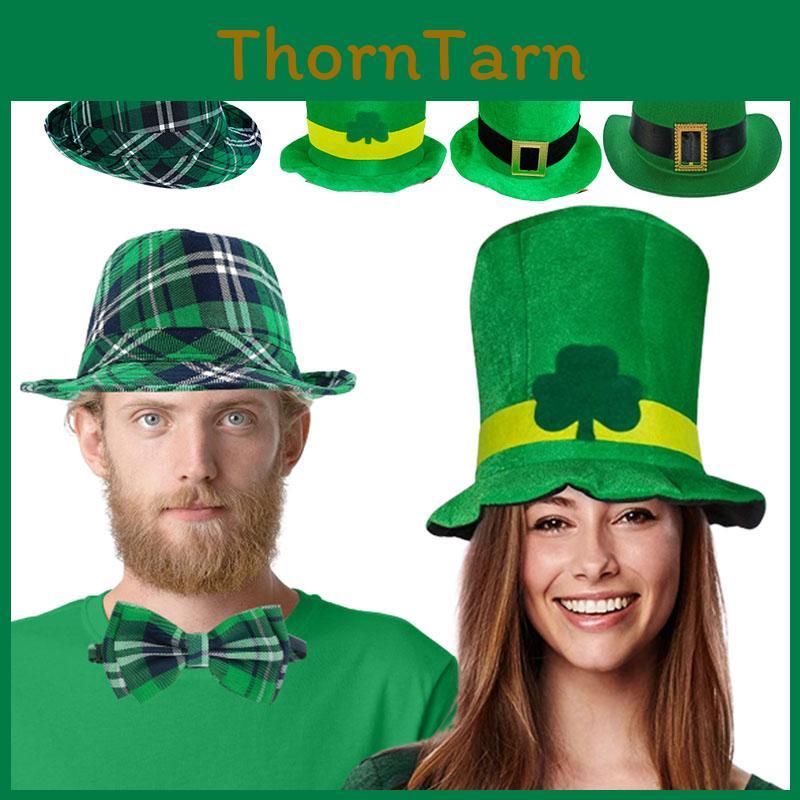 St. Patrick's Day Irish Leprechaun Shamrock Velvet Hat Adult Fancy Dress Accessory