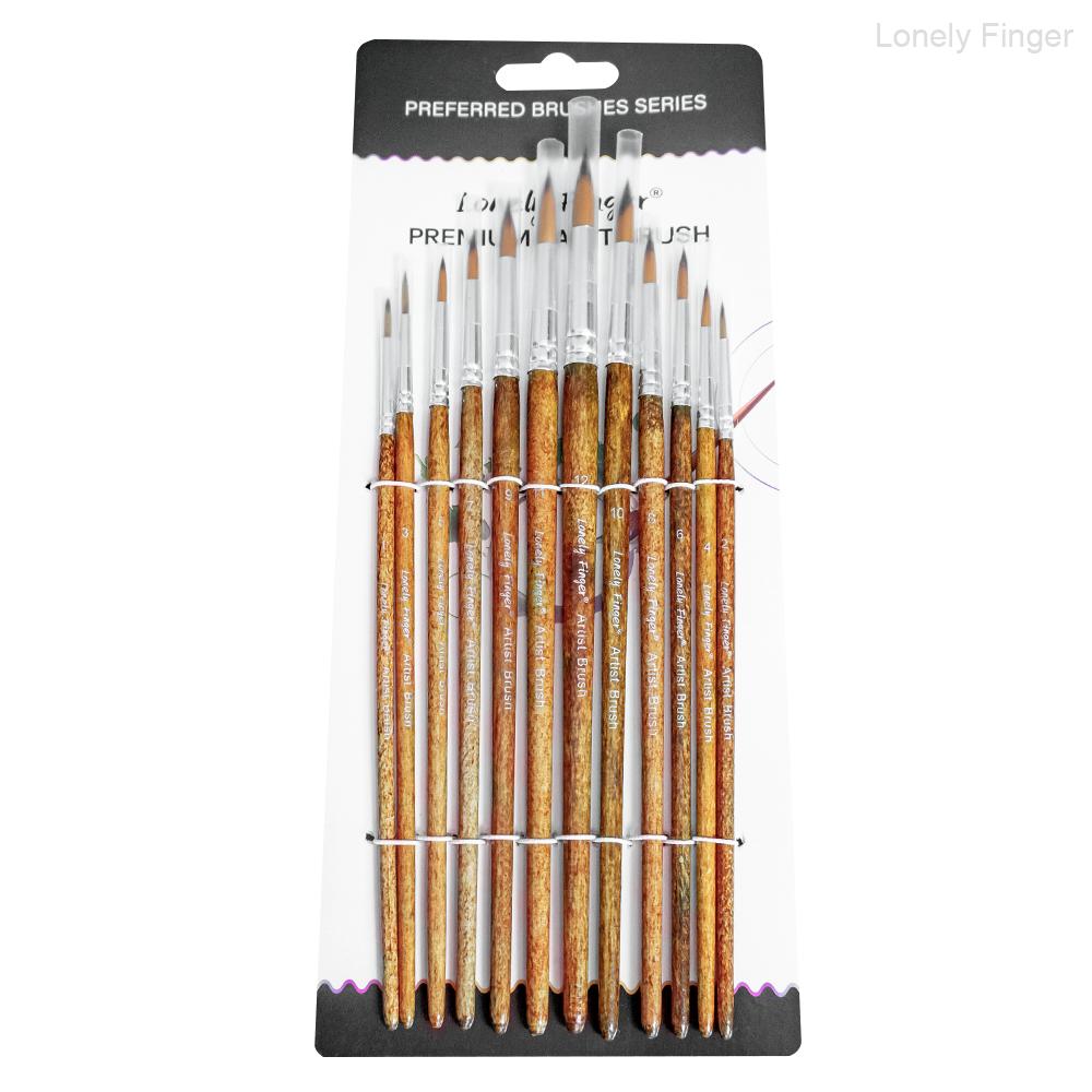 

12/48pcs Premium Artist Paint Brushes Set Include Round/Filbert/Flat/Angle Fine Detail Brushes Premium Nylon Brush for Painting