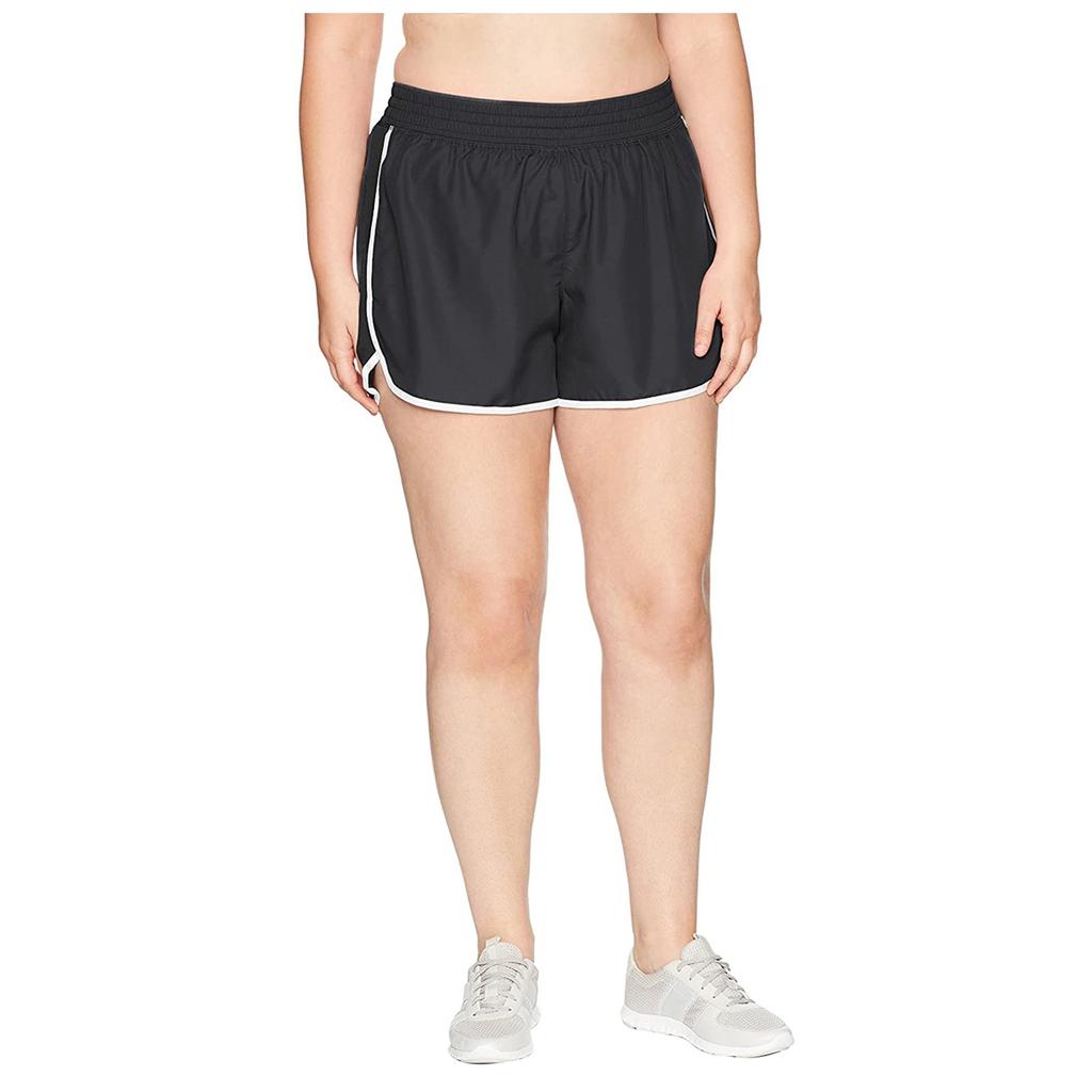Women Plus Size Athletic Shorts Breathable Lightweight Running Workout Gym Shorts with Elastic Waistband and Side Piping for Comfort and Mobility