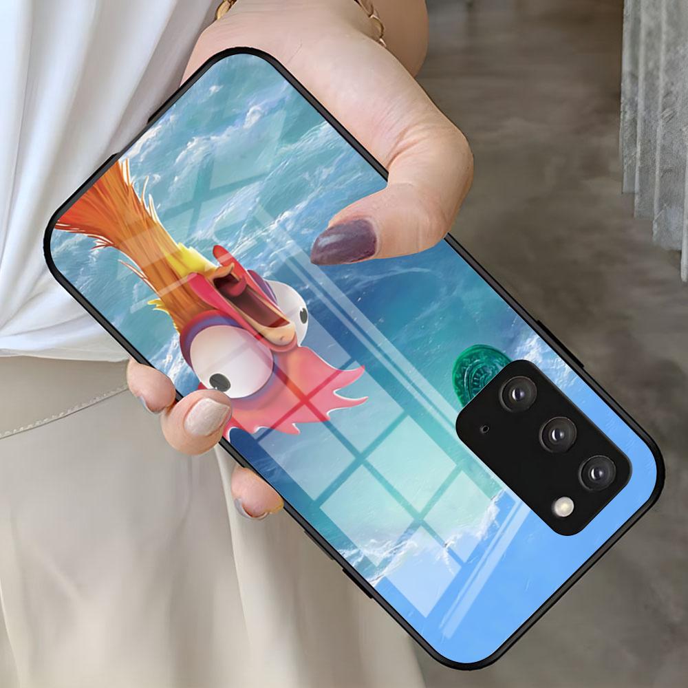 Moana Phone Case For Samsung S25 S24 FE S23 S22 S21 Plus S20 Ultra Note20Ultra Black Glass Cover
