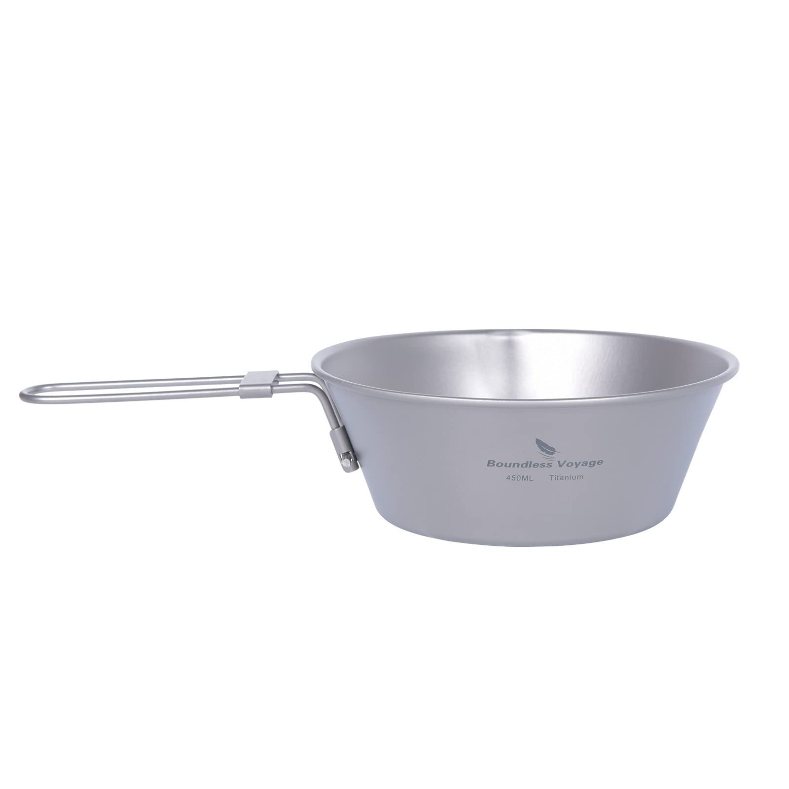 

iBasingo Титановая кружка Sierra со складной ручкой, 450 мл, Сверхлегкая, Небьющаяся, Принадлежности для кемпинга на открытом воздухе (IB-Ti1088T)