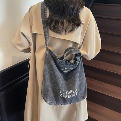 Japanese Canvas Portable Tote Bag Street Trend Fashion Large Capacity Shoulder Bag Men's and Women's Messenger Bags Cloth Bags