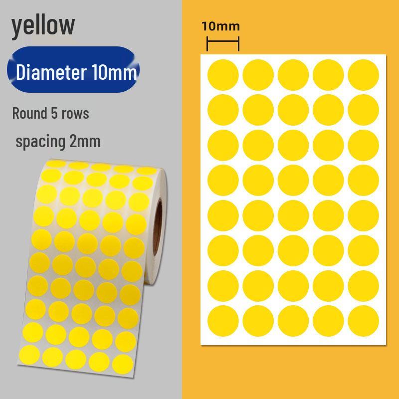 

Папір для самоклеючих етикеток зі штрих-кодом з кольоровим покриттям - Круглі наліпки різних розмірів