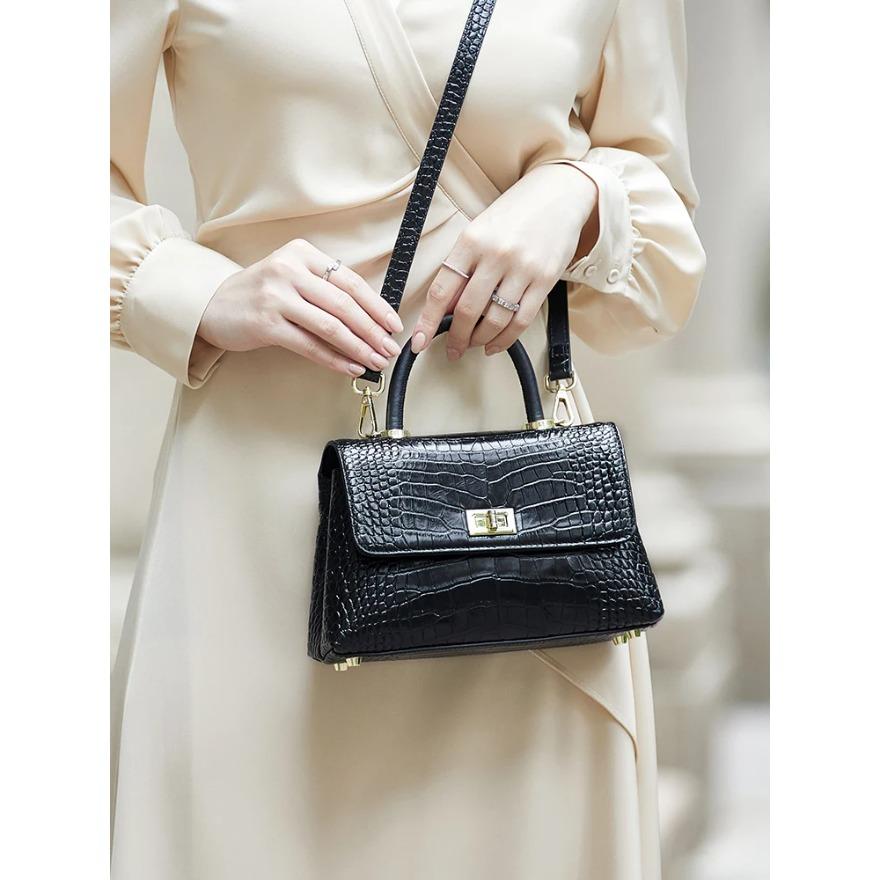 

Сумка из натуральной кожи для женщин со змеиным узором на одно плечо, черные сумки, high-end business limited