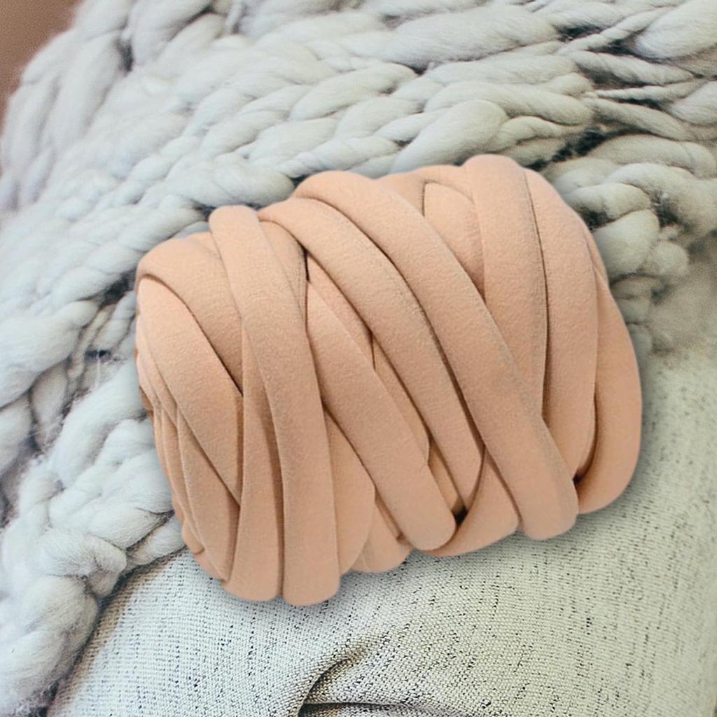 0.55lbs Chunky Yarn Bulky Yarn Thick Hand Knitting Tube Yarn Giant Yarn for Arm