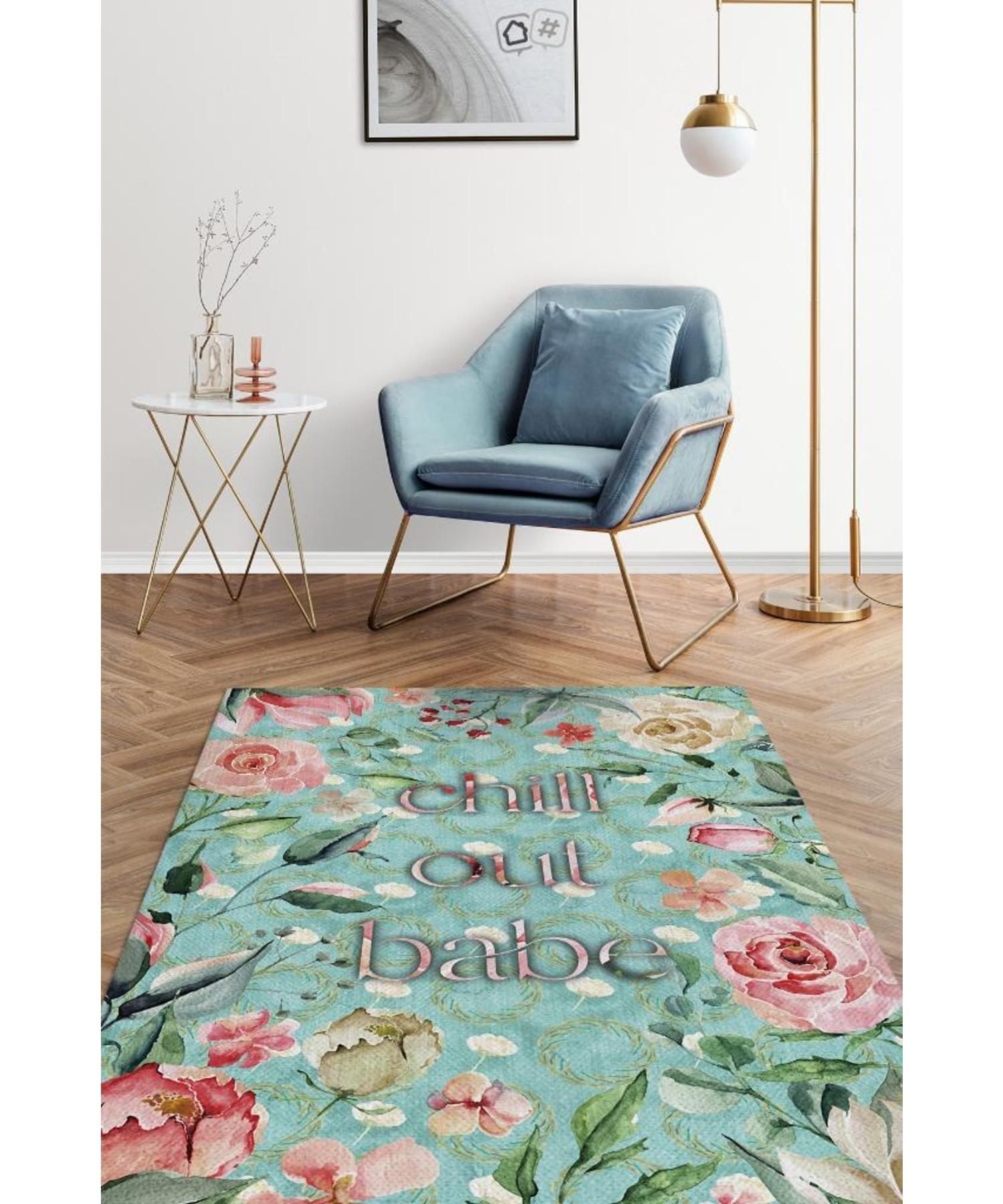 

Relax Baby Woven Base Washable Non-Slip Decorative Home Rug