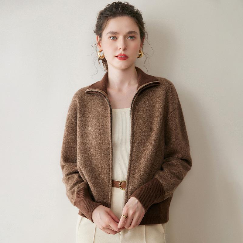 Women's Thick Cashmere Lapel Sweater - New Autumn/Winter Knitted Top