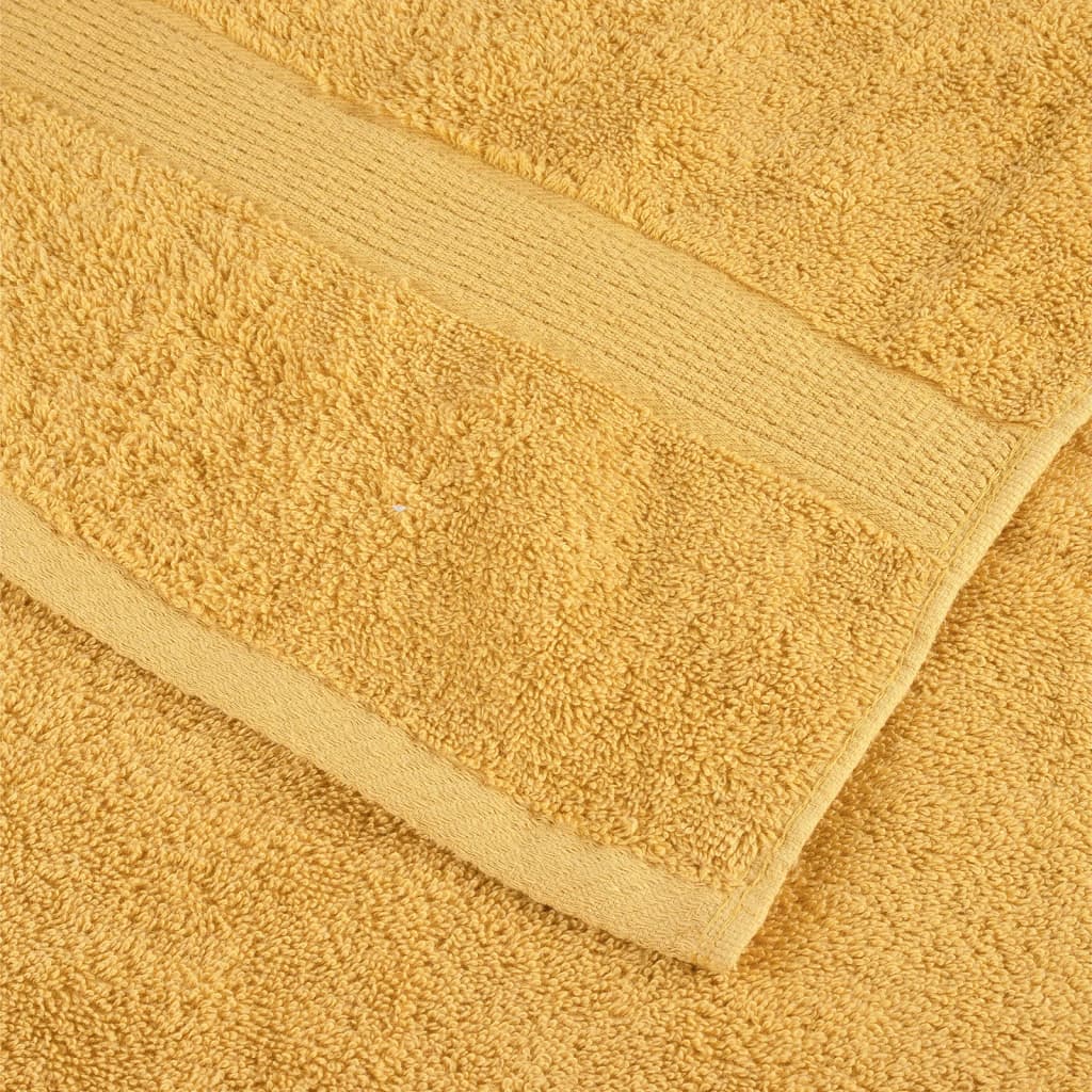 Vidaxl Ręczniczki Premium Solund, 2 Szt., Złote, 30X30 Cm, 600 G/Cm²