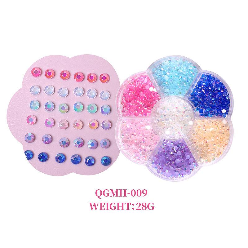 Christmas Velvet Red White Resin Bow New Year'S Nail Art Jewelry Mixed Set Accessories