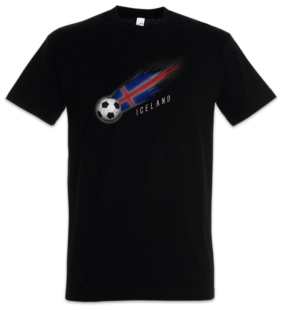 Iceland Football Comet I T-Shirt Mens Womens Tees Top icelandic Soccer Flag Banner World Championship L